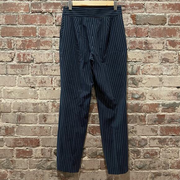 Ted Baker London Navy Pinstriped Women's Trousers Size 0 - Picture 3 of 4